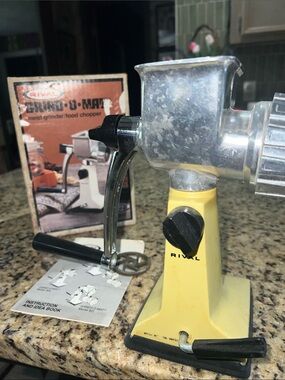 Rival Yellow Manual Meat Grinder / Food Chopper